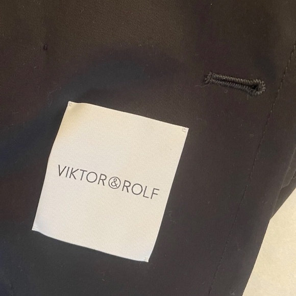 NWT! RUNWAY! Viktor & Rolf Buckled Trench Coat  Size IT 42 BLACK  Italy - Picture 12 of 15